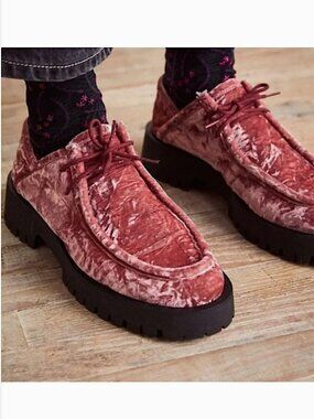 FREE PEOPLE Mackenzie Convertible Velvet Lug Sole Oxford Loafer